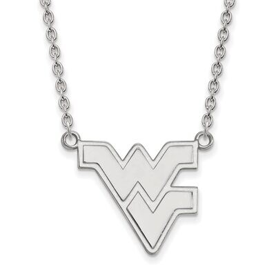 West Virginia University Large Pendant with Chain Necklace Sterling Silver SS016WVU-18, MPN: SS016W…