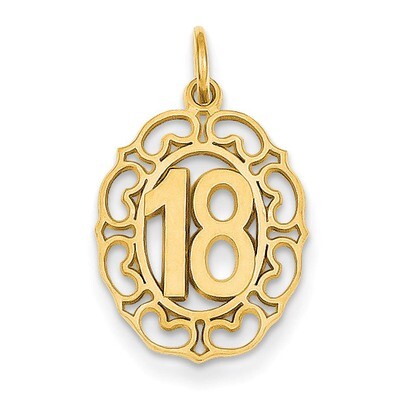 #18 Oval Pendant 14k Gold C1667, MPN: C1667, 883957855752