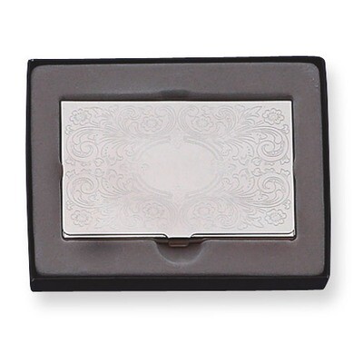 Silver-tone Business Card Case GM5005, MPN: GM5005, 788089079802