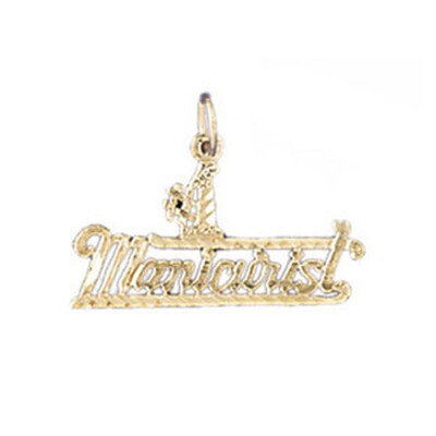 Dazzlers Jewelry #1 Manicurist Pendant Necklace Charm Bracelet in Yellow, White or Rose Gold 10742,…