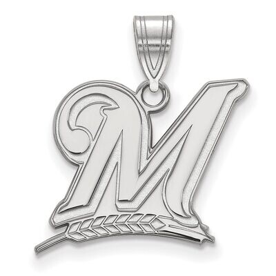 Milwaukee Brewers Large Pendant 10k White Gold 1W004BRE, MPN: 1W004BRE, 886774771656