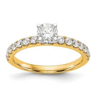 Diamond Vs/Si, D E F, Peg Set Engagement Ring 14k Yellow Gold True Origin Lab Grown RM2927E-049-YLD…