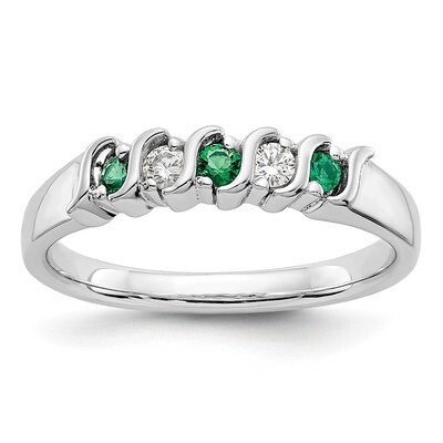Diamond with Emerald Band 14k White Gold RM3290B-EM-010-WAA, MPN: RM3290B-EM-010-WAA, RM3290B-EM-01…