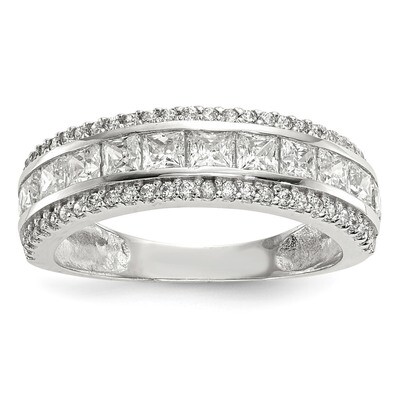 CZ Ring 10k White Gold Polished 10YC378W, MPN: 10YC378W, 883957327938