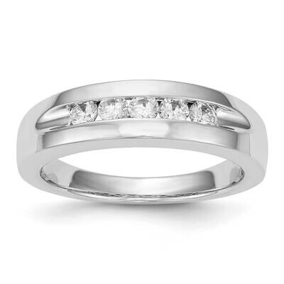 5-Stone Diamond Men&#39;s Channel Band 14k White Gold RM3459B-050-WAA, MPN: RM3459B-050-WAA, 1969041484…