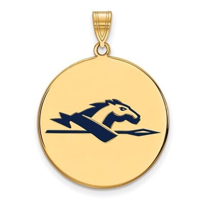 Longwood University XLarge Enamel Disc Pendant Gold-plated Silver GP021LOC, MPN: GP021LOC, 88677492…