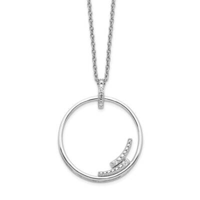 White Ice .02Ct. Diamond Necklace Sterling Silver QW497-18, MPN: QW497-18, 191101479267