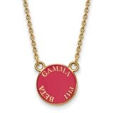 Gamma Phi Beta Extra Small Enameled Pendant with 18 Inch Chain Gold-plated Silver GP012GPB-18, MPN:…