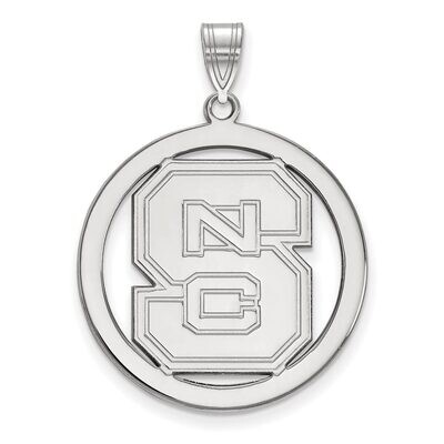 North Carolina State University L Pendant in Circle Sterling Silver SS034NCS, MPN: SS034NCS, 886774…