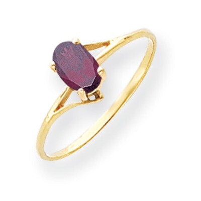 Rhodolite Garnet Ring 14k Gold 6x4mm Oval Y4659RG, MPN: Y4659RG, 883957561745