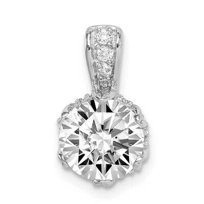 Pendant Sterling Silver Rhodium Plated CZ Diamond QP5059, MPN: QP5059, 883957929460