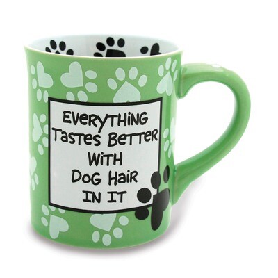 Our Name Is Mud Green and White Dog Hair Mug GM16200, MPN: GM16200, 45544441087