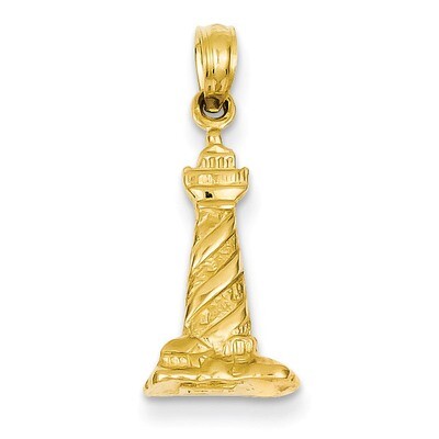 3-D Cape Hatteras Lighthouse Pendant 14k Gold C2451, MPN: C2451, 637218049561