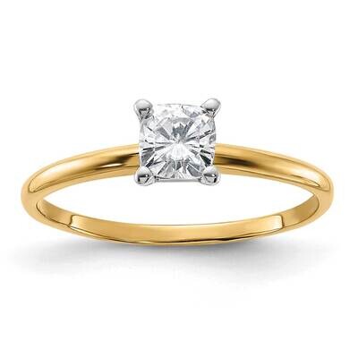 1/2ct. G H I True Light Cushion Moissanite Solitaire Ring 14k Gold YGSH13C-8MT, MPN: YGSH13C-8MT, 1…