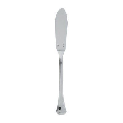 Sambonet deco fish knife 8 1/8 inch - silverplated on 18/10 stainless steel, MPN: 52703-50, 7909559…