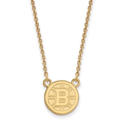 Boston Bruins Small Pendant with Chain Necklace 10k Yellow Gold 1Y015BRI-18, MPN: 1Y015BRI-18, 8867…