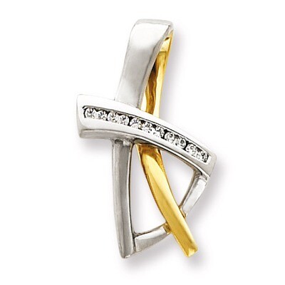 Diamond slide 14k Two-Tone Gold XS697AA, MPN: XS697AA, 883957272030