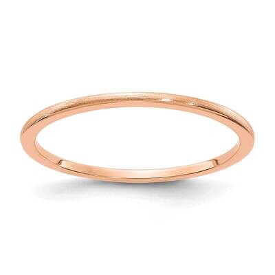 1.2mm Half Round Satin Stackable Band 10K Rose Gold 1STK24-120R, MPN: 1STK24-120R, 191101583582