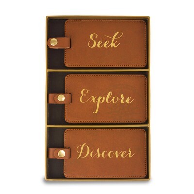Set of 3 Seek Explore Discover Luggage Tags GM19334, MPN: GM19334, 826635152675