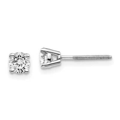 1/2ctw VS/SI D E F Lab Grown Diamond Screw Back Earrings 14k White Gold EM1006S-050-WLD, MPN: EM100…