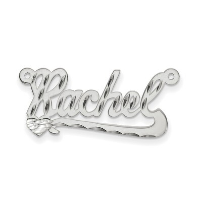 0.018 Gauge Polished Diamond-cut Nameplate Sterling Silver XNA161SS, MPN: XNA161SS, 883957971384