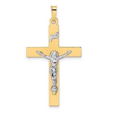 Solid Inri Crucifix Pendant 14k Two-Tone Gold Polished XR2070, MPN: XR2070,