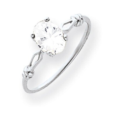 Cubic Zirconia Ring 14k white Gold 7x5mm Oval Y4655CZ Diamond, MPN: Y4655CZ, 883957566078