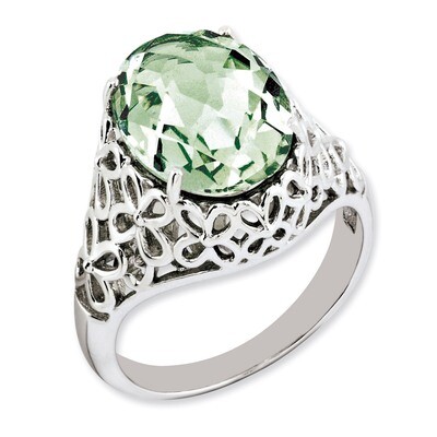 Green Quartz Ring Sterling Silver QR3176AG, MPN: QR3176AG, 883957363202