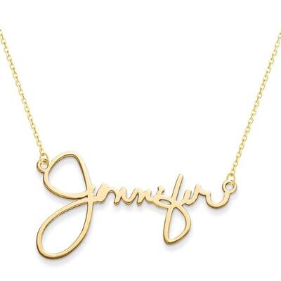 1 Name Signature Plate 14k Gold XNA506Y, MPN: XNA506Y, 191101221507