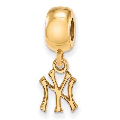 New York Yankees Bead Charm x-Small Dangle Gold-plated Silver GP035YAN, MPN: GP035YAN, 886774937892