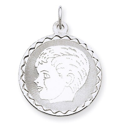 Boy Disc Charm Engravable Sterling Silver QM311/18, MPN: QM311/18, 883957562483