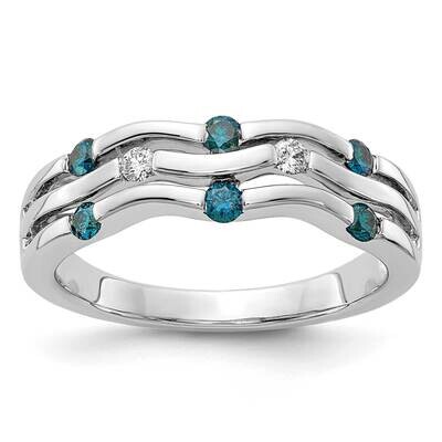 Blue White Diamond Ring 14k White Gold RM5683-BD-025-WA, MPN: RM5683-BD-025-WA, 883957312774