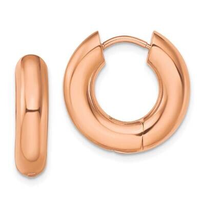 Rose Ip-Plated 5mm Hinged Hoop Earrings Stainless Steel Polished SRE1507, MPN: SRE1507, 191101867385