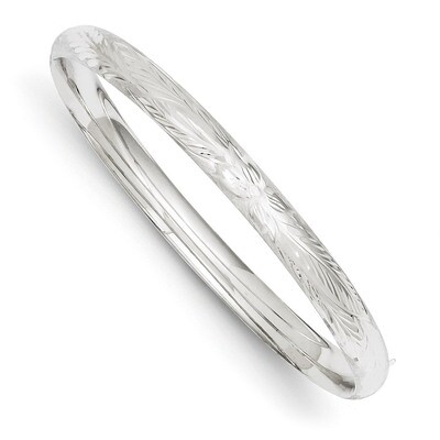4/16 Florentine Engraved Hinged Bangle 14k White Gold WFE4/16, MPN: WFE4/16, 886774120256