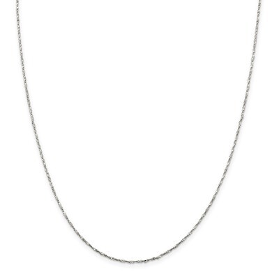 16 Inch 1mm Twisted Serpentine Chain Sterling Silver QPE70-16, MPN: QPE70-16, 886774421247