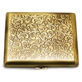 Antique Gold-tone (Holds 20) Cigarette Card Case GM12312, MPN: GM12312, 788089125806