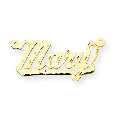 0.013 Gauge Diamond-cut Nameplate Pendant 14k Gold XNA163Y, MPN: XNA163Y, 191101541759