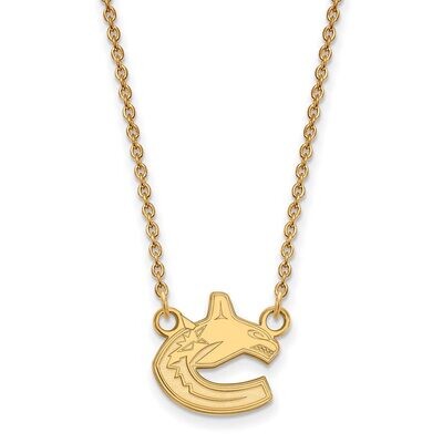 Vancouver Canucks Small Pendant with Chain Necklace 10k Yellow Gold 1Y007CUC-18, MPN: 1Y007CUC-18, …