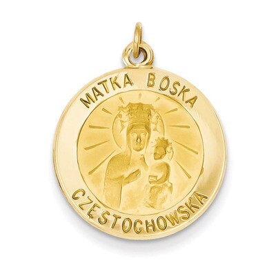 Matka Boska Medal Charm 14k Gold XR655, MPN: XR655, 883957422176