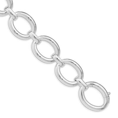 Large Link Bracelet Sterling Silver Polished QG4987-8.75, MPN: QG4987-8.75, 196904156476