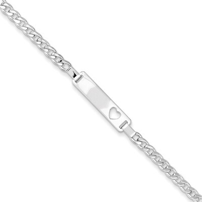 Baby ID with Cut-out Heart Bracelet Sterling Silver QID48-5.5, MPN: QID48-5.5, 886774558127