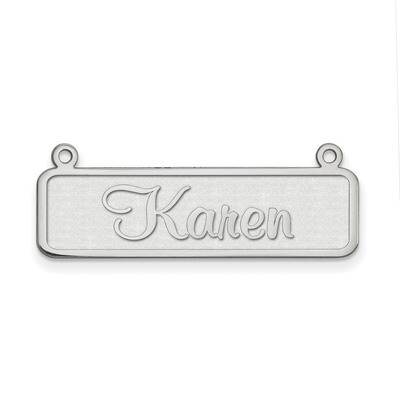 Satin Nameplate 10k White Gold 10XNA82W, MPN: 10XNA82W, 886774554235