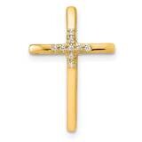 .03Ct. Diamond Cross Chain Slide 20 Inch 14k Gold PM5009-003-YA, MPN: PM5009-003-YA,