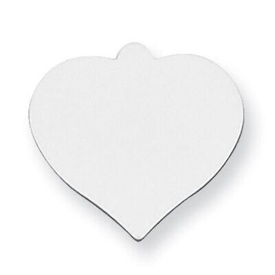 Full Heart Shape with Eyelet Stamping Sterling Silver Rhodium-plated SS1241, MPN: SS1241,