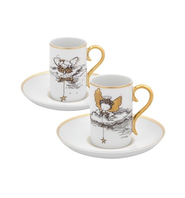 Vista Alegre Chasing Stars Set of 2 Coffee Cup &amp; Saucer Rocco, MPN: 21119140,