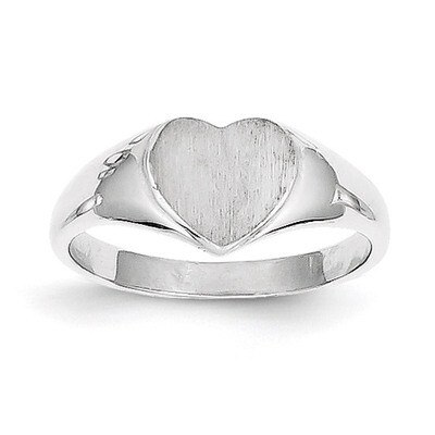 Signet Ring 14k White Gold RS587, MPN: RS587, 883957443188