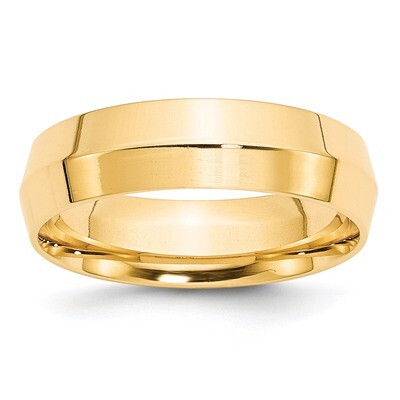 6mm Knife Edge Comfort Fit Band 14k Yellow Gold KEC060 Engravable, MPN: KEC060, 886774487472