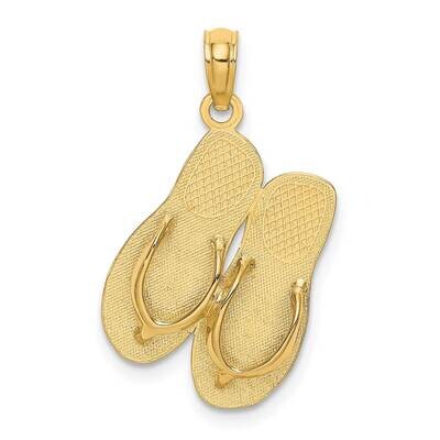 Large Sea Isle Hp Double Flip-Flop Charm 14k Gold K7450, MPN: K7450, 637218103812
