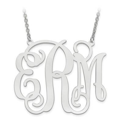 XL POLISHED CUTOUT MONOGRAM 10k White Gold 10XNA503W, MPN: 10XNA503W, 886774565835