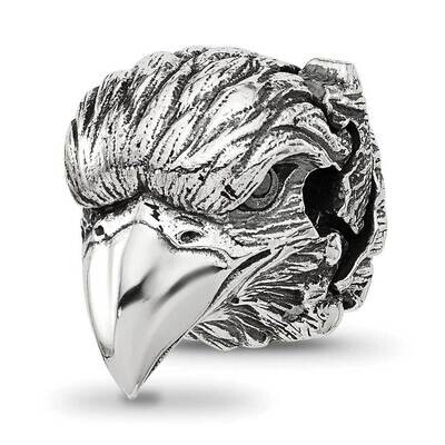 Antiqued Eagle Hinged Bead Sterling Silver QRS4299, MPN: QRS4299,